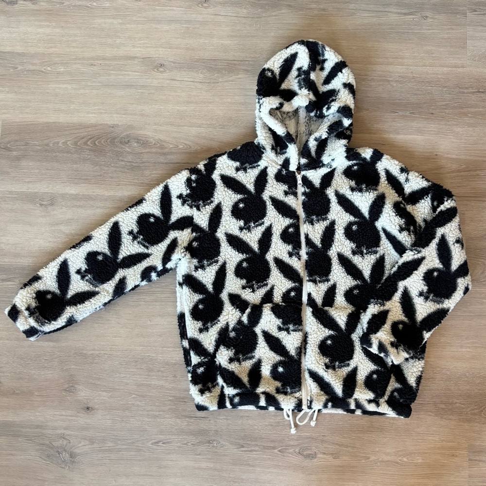 PLAYBOY Teddy Zip-Up Jacket
